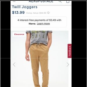 Aeropostale Twill Mens Joggers